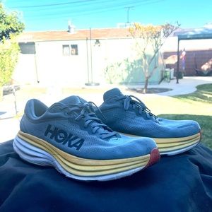 Hoka Bondi 8- size 14 men shoes. Lots of miles left in these amazing shoes.